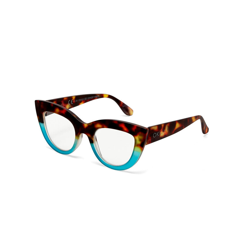 Okkia Havana Blue Claudia Reader Glasses