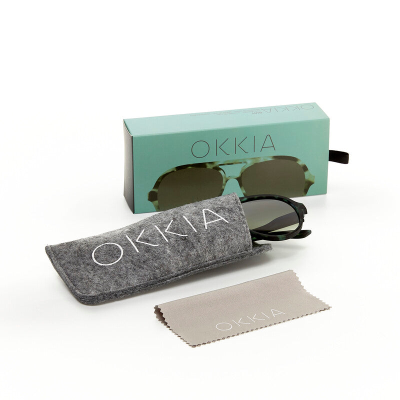 Okkia Allessio Kale Havana Aviator Sunglasses