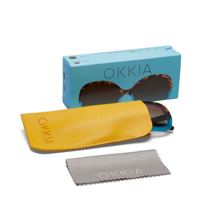 Okkia Anna Havana Blue Sunglasses