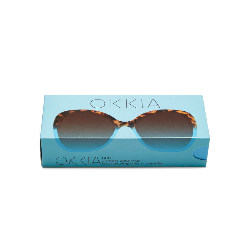 Okkia Anna Havana Blue Sunglasses