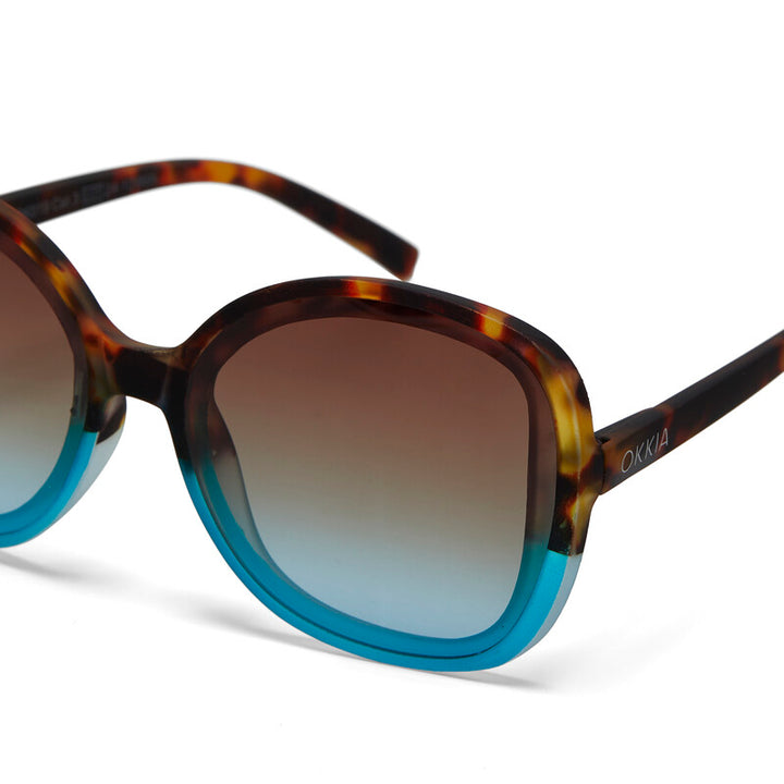 Okkia Anna Havana Blue Sunglasses