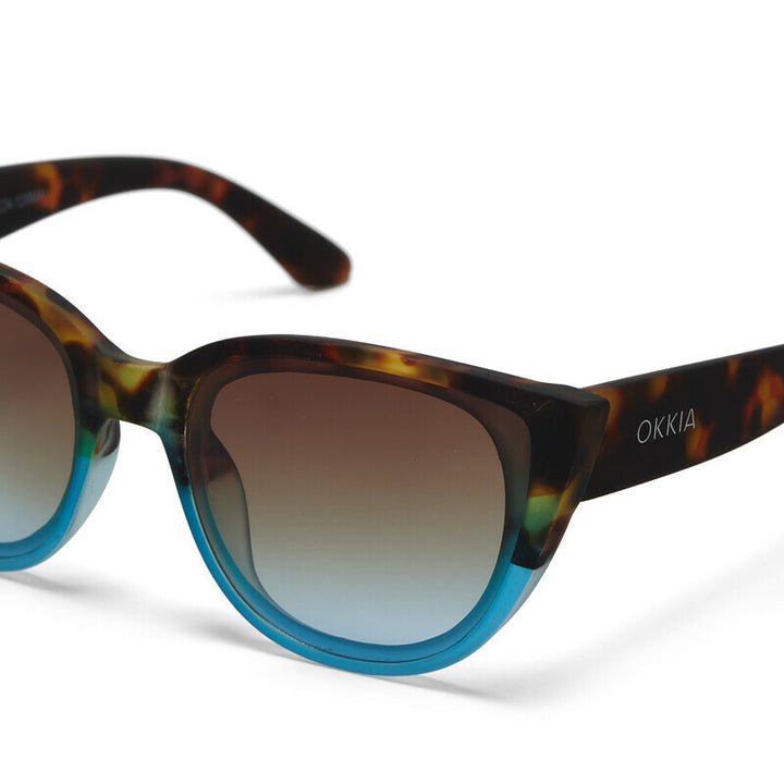 Okkia Silvia Havana Blue Sunglasses