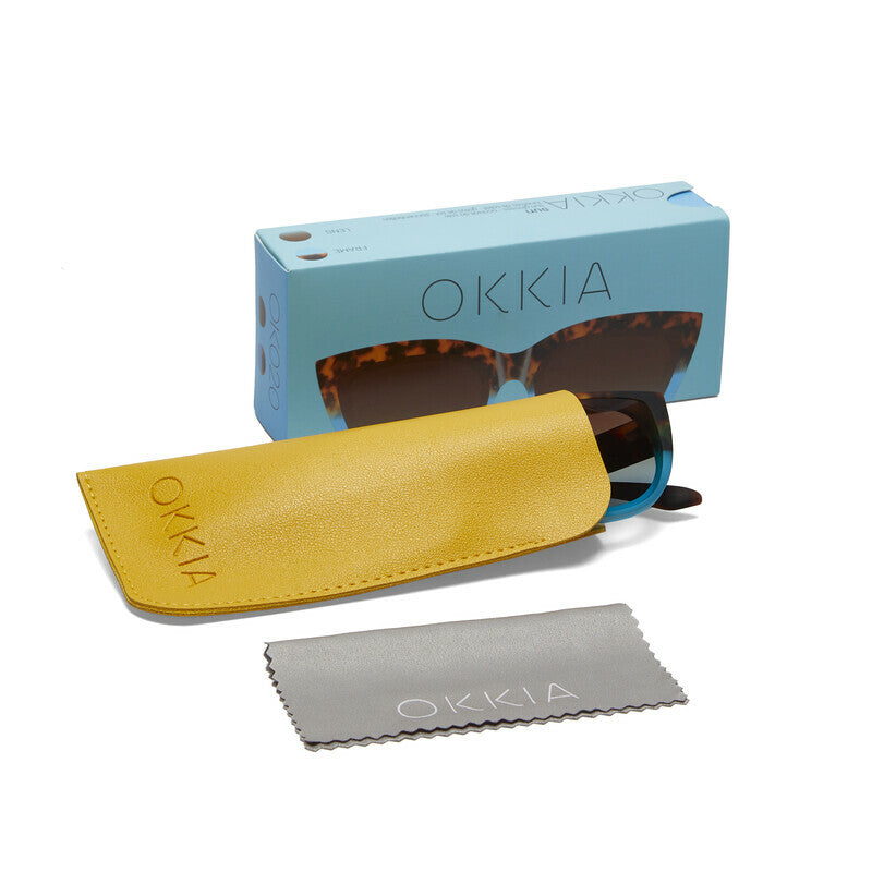 Okkia Silvia Havana Blue Sunglasses