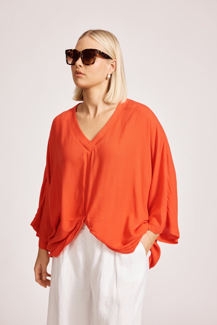 Eb & Ive Alegria Twist Top Coral