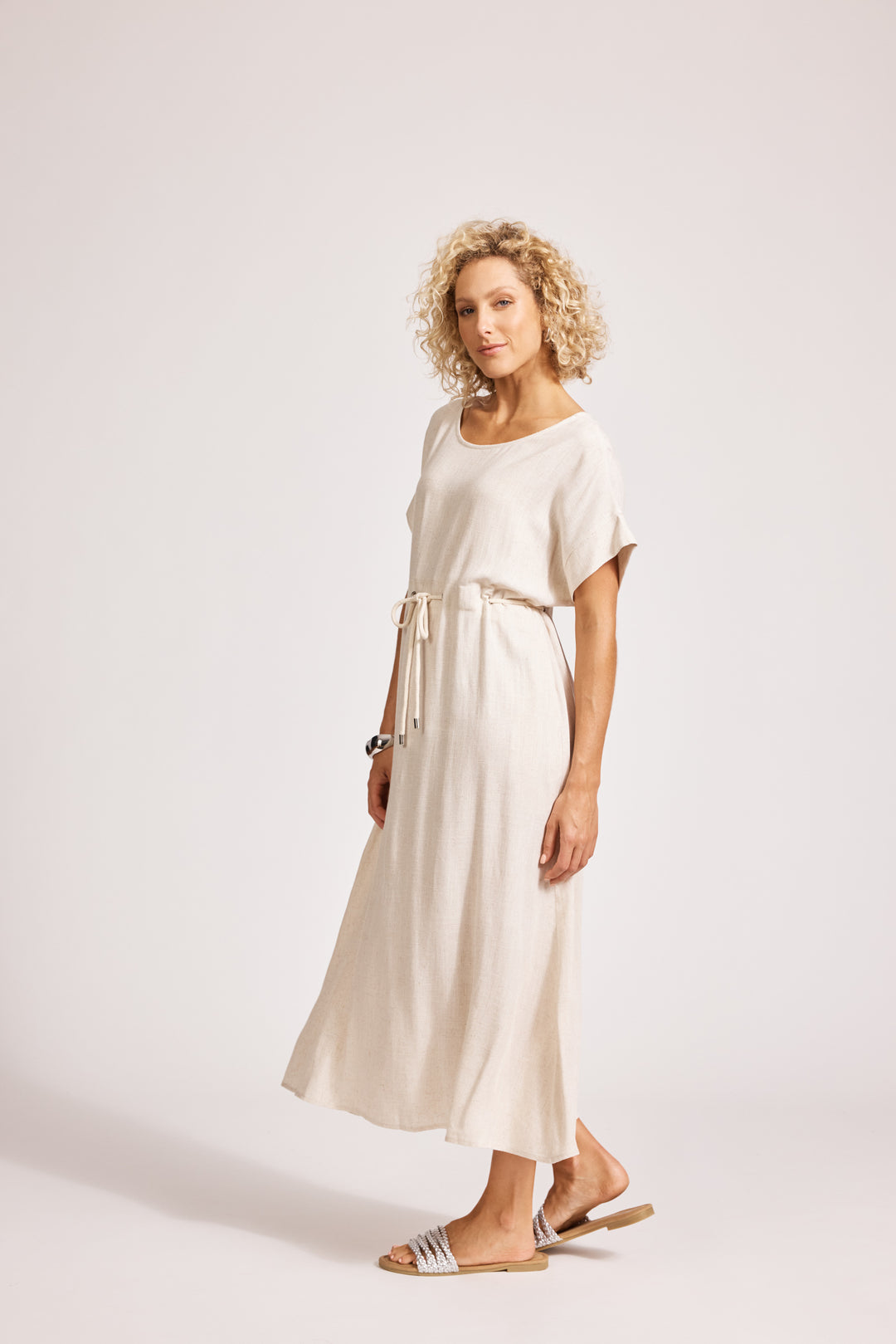Eb & Ive Alesia Rope Tie Dress Tusk