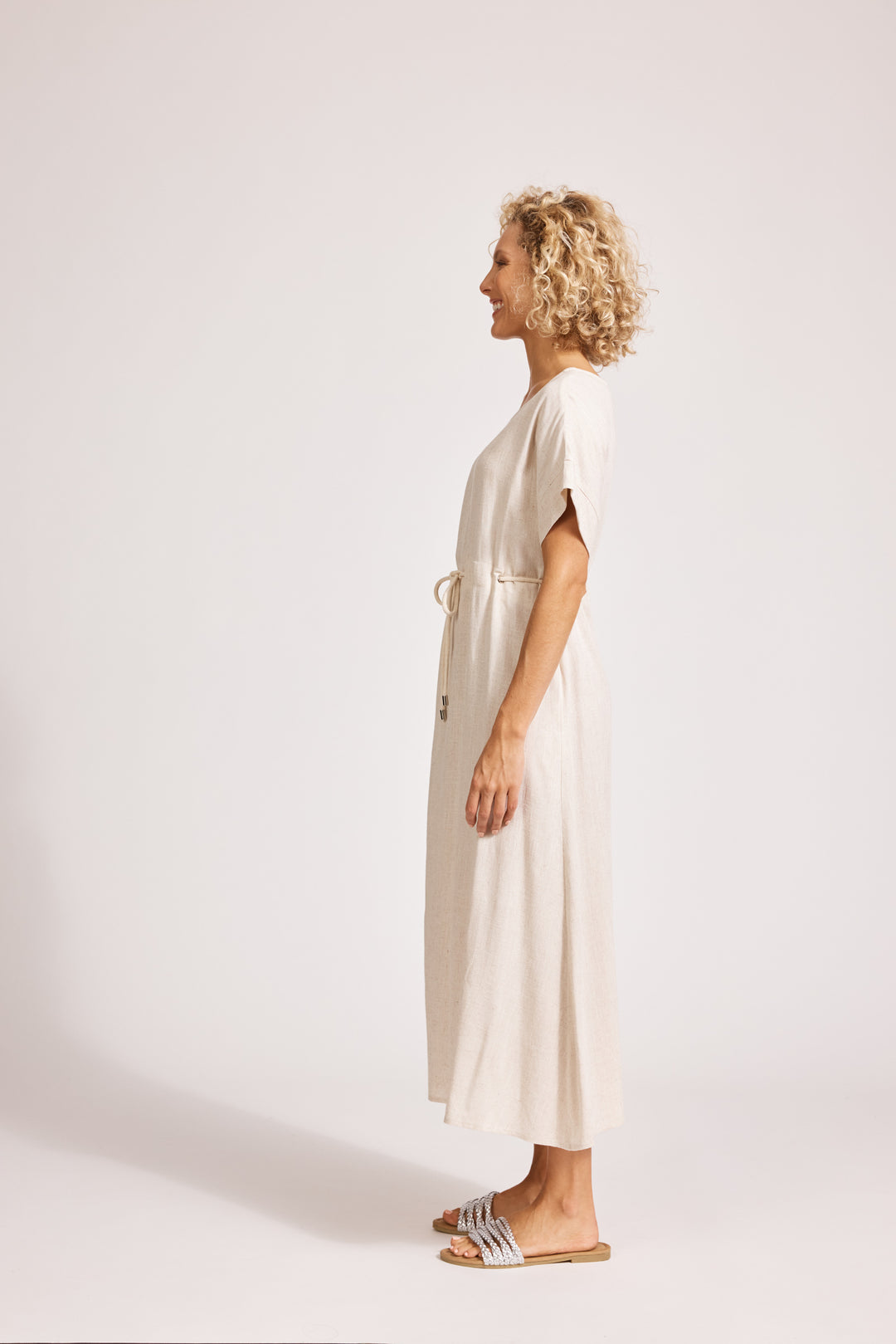Eb & Ive Alesia Rope Tie Dress Tusk