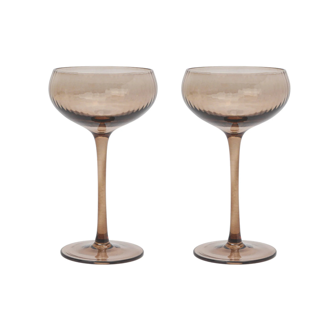 Smoke Lou Coupe Cocktail Glasses Set of 2