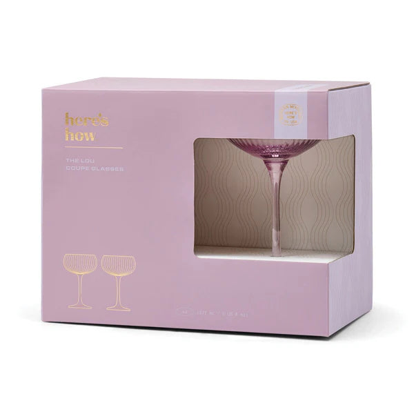 Lilac Lou Coupe Cocktail Glasses Set of 2