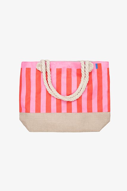 Pink Summer Stripes Tote Bag