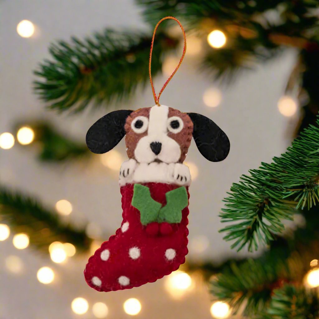 Pashom Beagle in Stocking Decoration