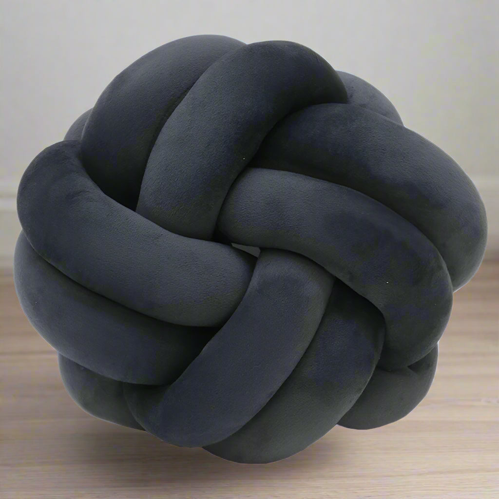 GREY KNOT CUSHION