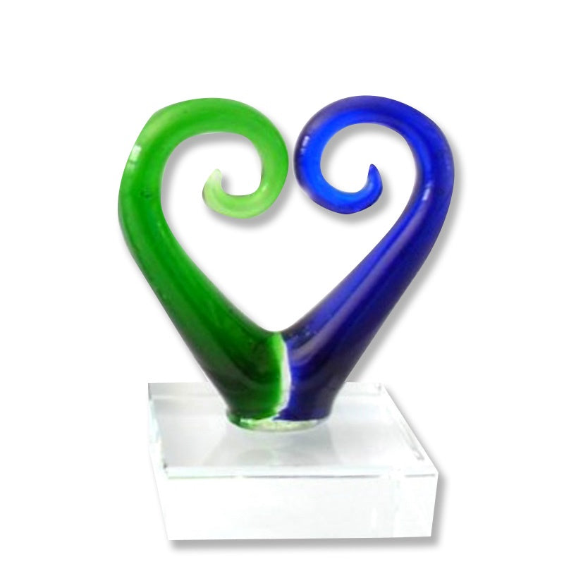 BLUE GREEN KORU HEART
