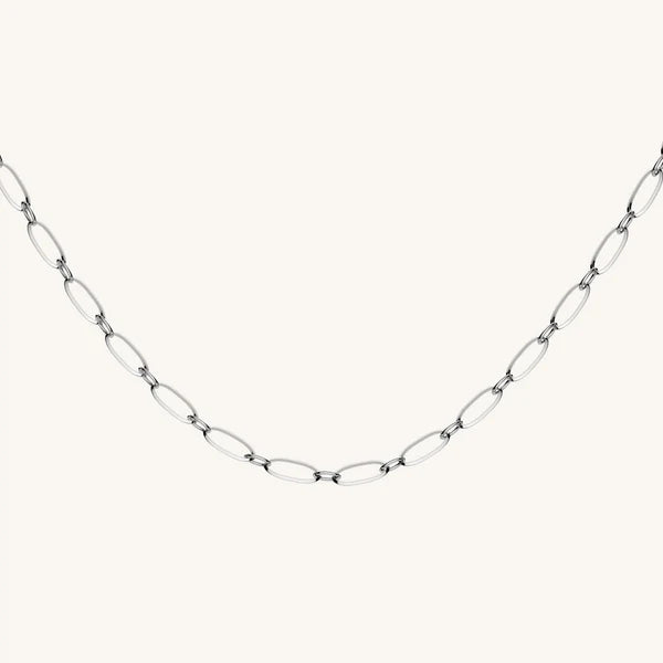 SILVER OVAL NECKLACE - RAPT ONLINE