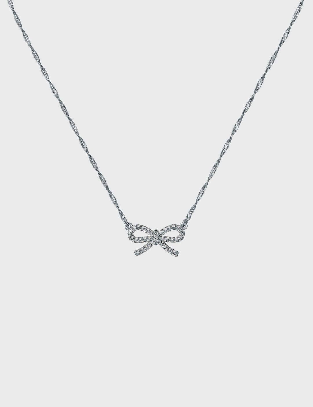 Ted Baker Silver Bow Ribah Necklace