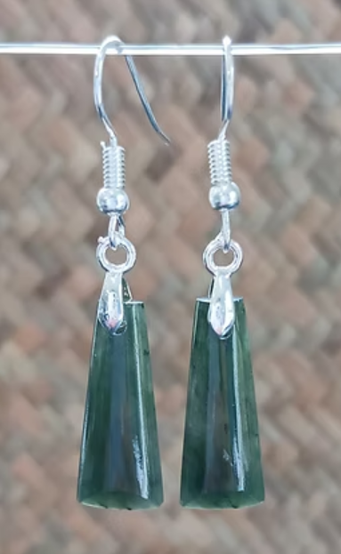 Adze Greenstone Earrings