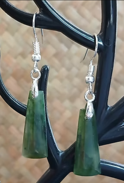 Adze Greenstone Earrings