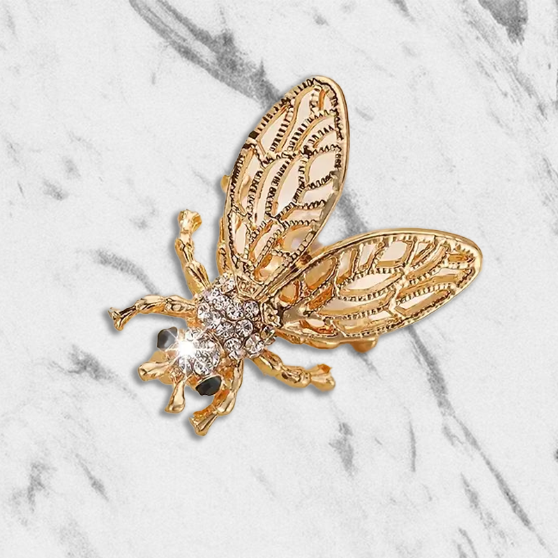 Gold Bee Brooch