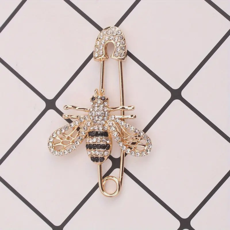 Golden Bee Pin Brooch