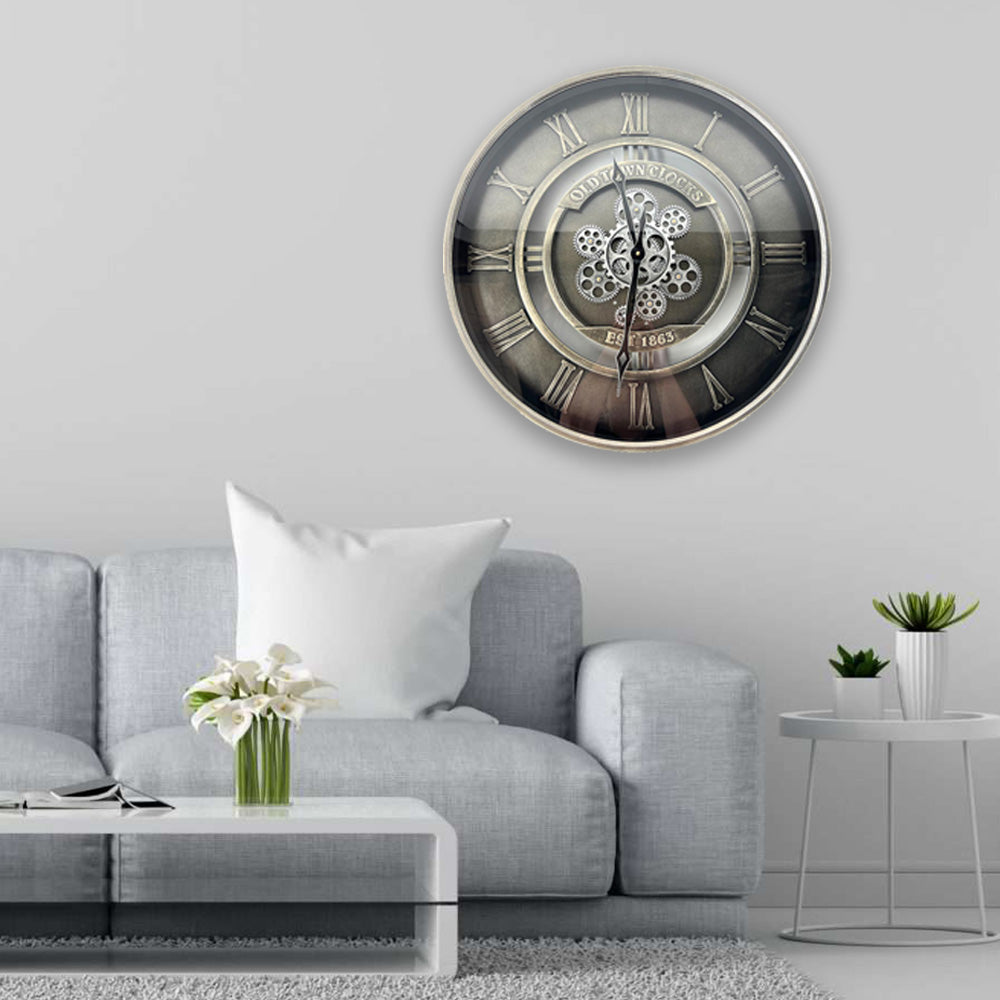GUNMETAL GEAR CLOCK