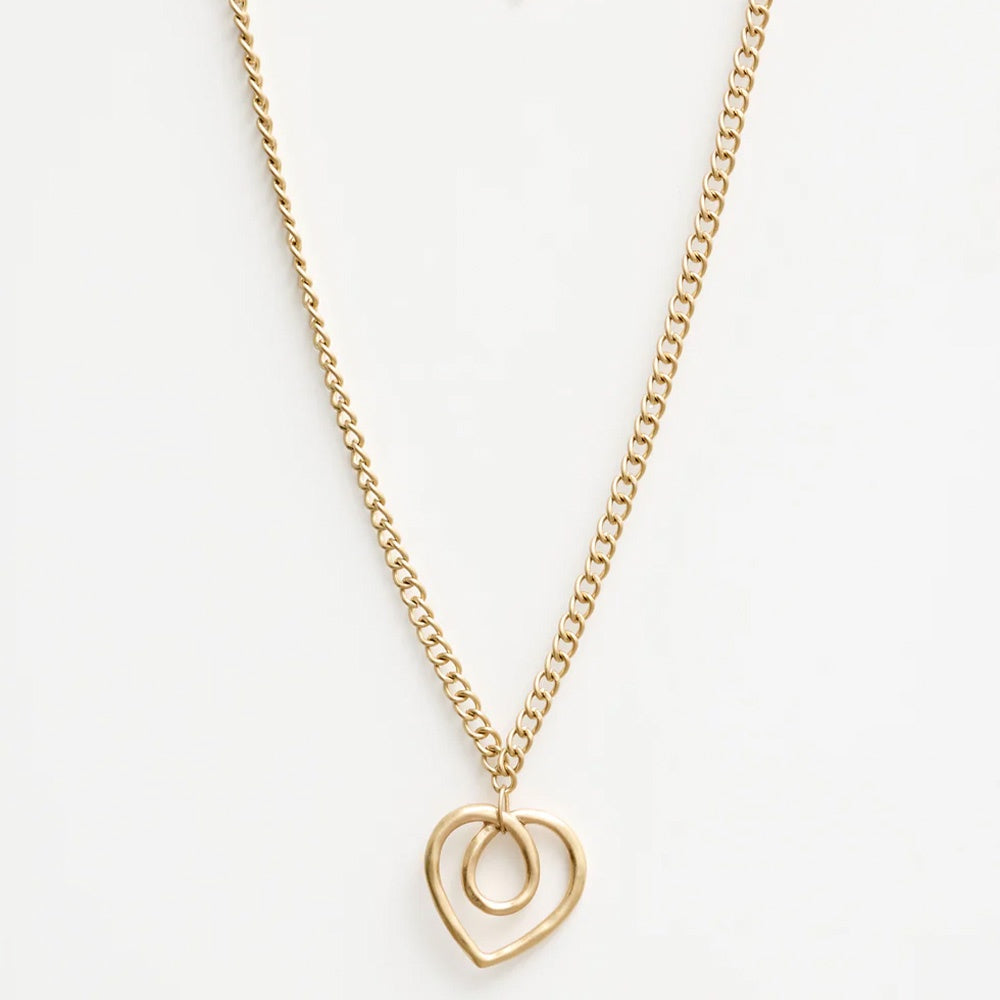 Stella + Gemma Gold Infinity Heart Necklace