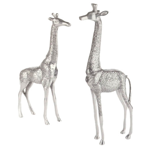 Highland Silver Giraffe Decor