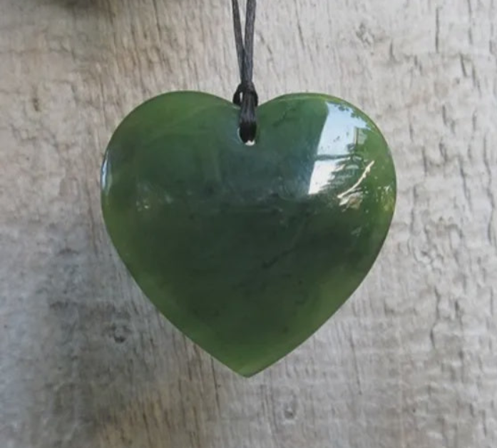 30mm Greenstone Heart Necklace