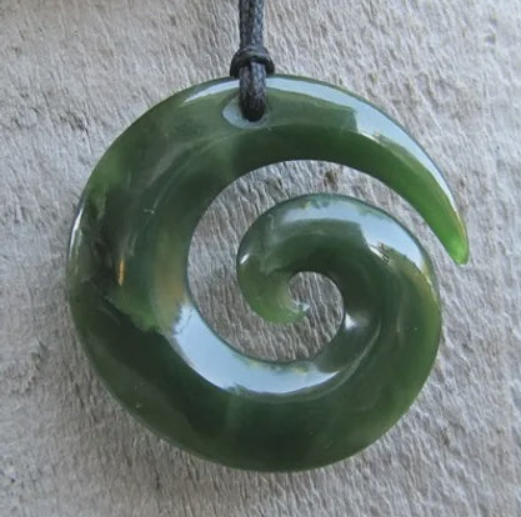 40mm Koru Greenstone Necklace