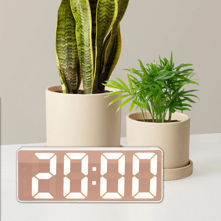 20% OFF | WHITE MIRROR LED ALARM CLOCK - RAPT ONLINE