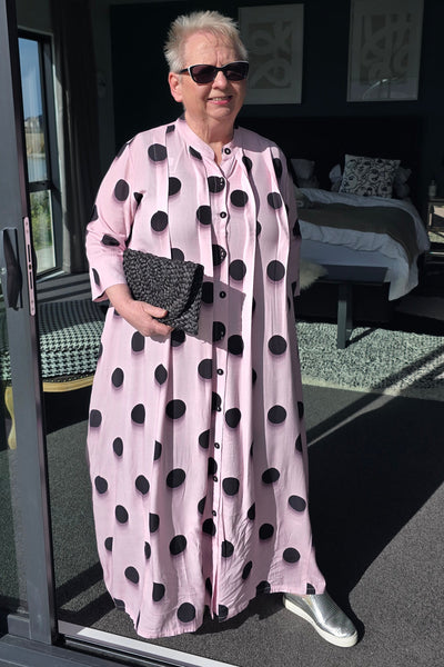 Deeanne Hobbs Pink Smudge Spots French Me Dress