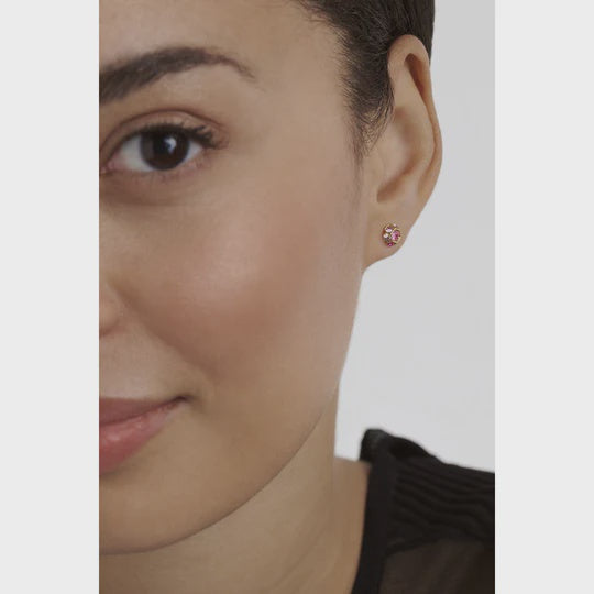 Ted Baker Pink Gold Crystal Stud Gemme Earrings