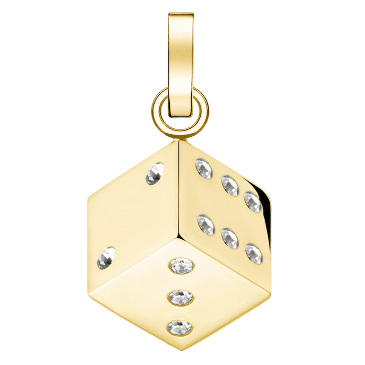 GOLD LUCKY SYMBOL DICE CHARM - RAPT ONLINE
