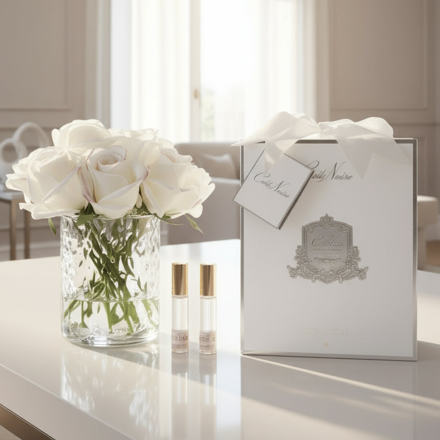 BLUSH PINK ROSE BUDS HERRINGBONE - RAPT ONLINE