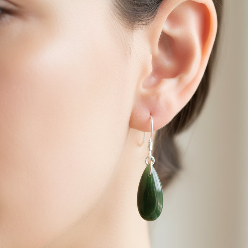 DROP GREENSTONE EARRINGS - RAPT ONLINE