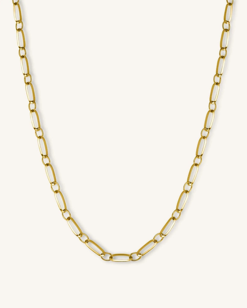GOLD OVAL NECKLACE