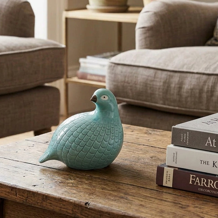 Guinea Fowl Aqua Medium, feather detail - RAPT ONLINE