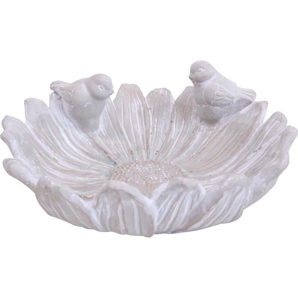 Bird Water Bath Large, hand-carved bird detail - RAPT ONLINE