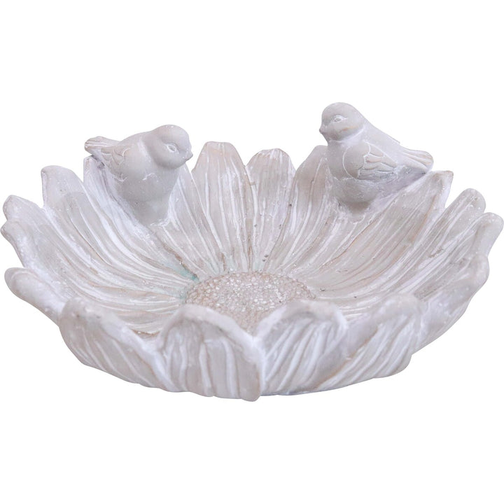 Bird Water Bath Large, hand-carved bird detail - RAPT ONLINE