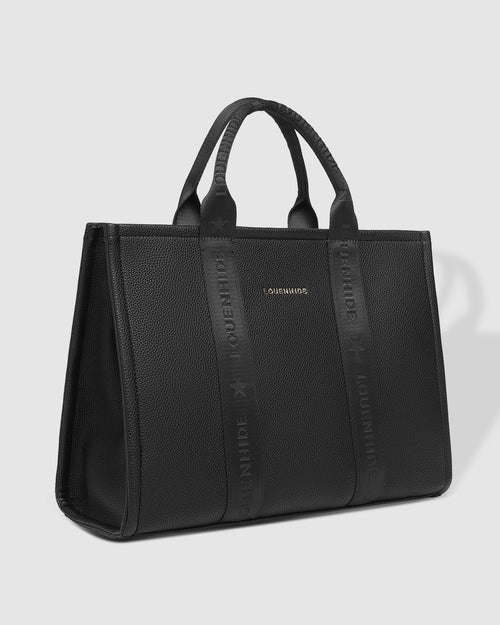 BLACK LOGO MANHATTAN TOTE