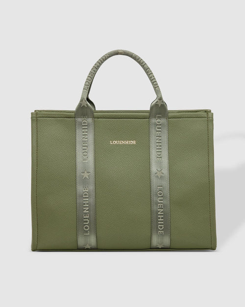 KHAKI MANHATTAN LOGO TOTE BAG