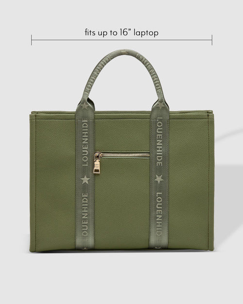 KHAKI MANHATTAN LOGO TOTE BAG