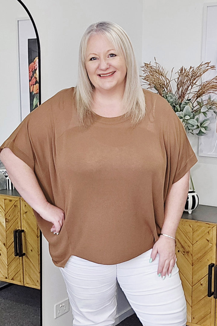 CINNAMON BROWN IRISES KNIT
