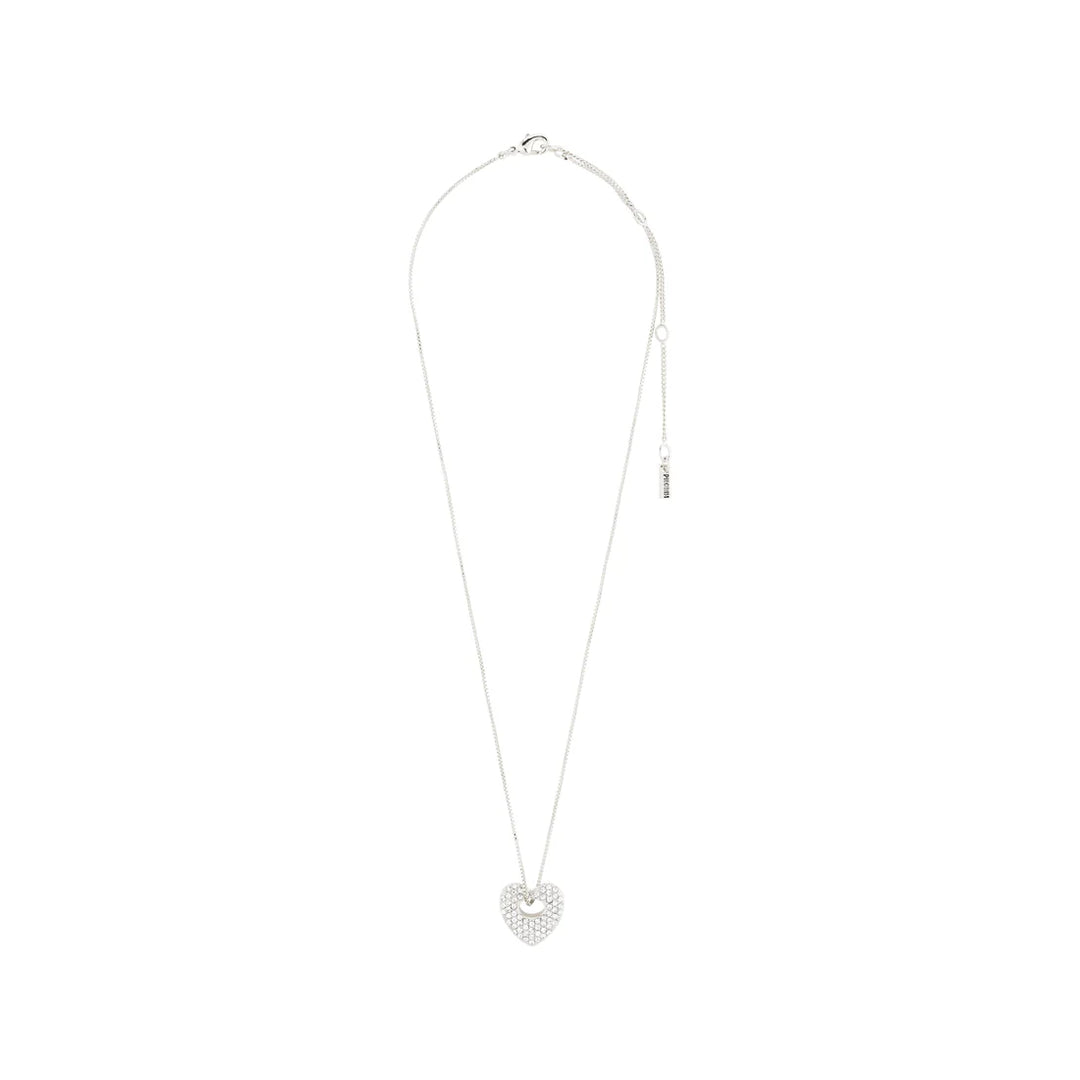 SILVER DUNE HEART NECKLACE
