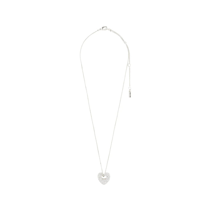 SILVER DUNE HEART NECKLACE