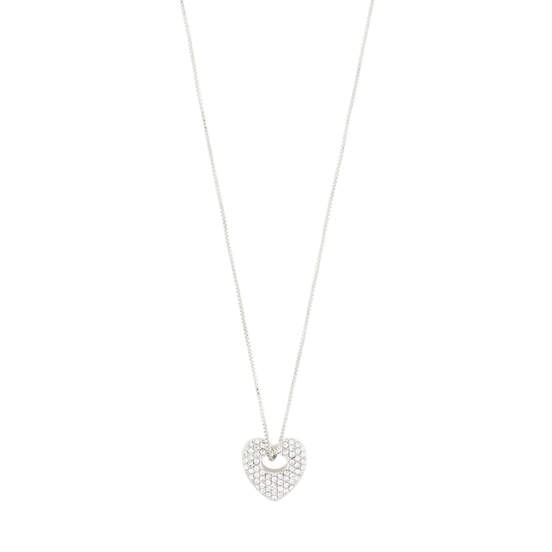 SILVER DUNE HEART NECKLACE