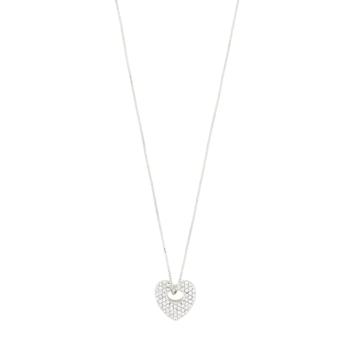 SILVER DUNE HEART NECKLACE