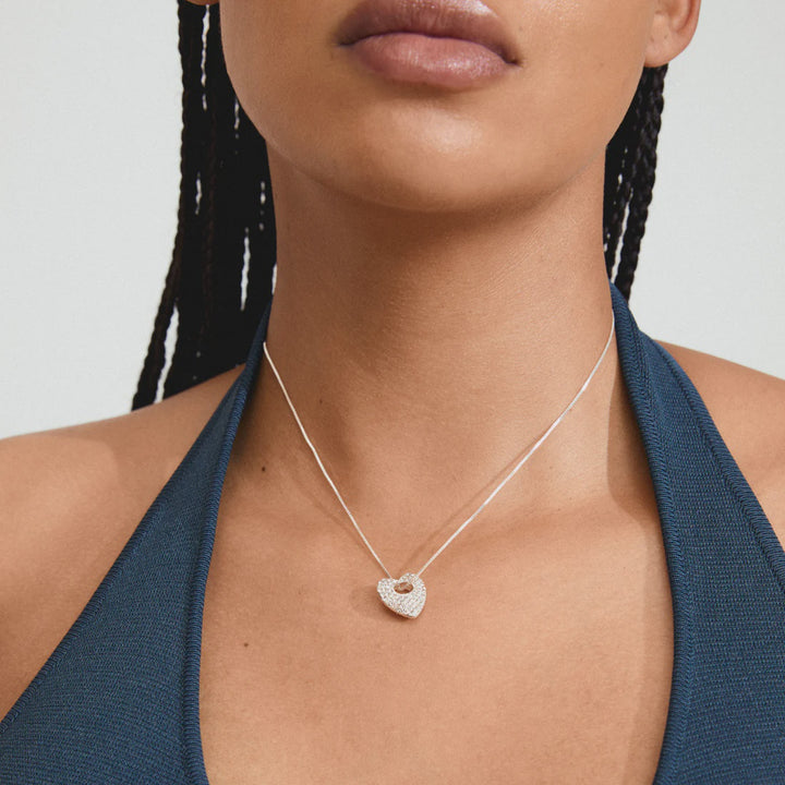 SILVER DUNE HEART NECKLACE