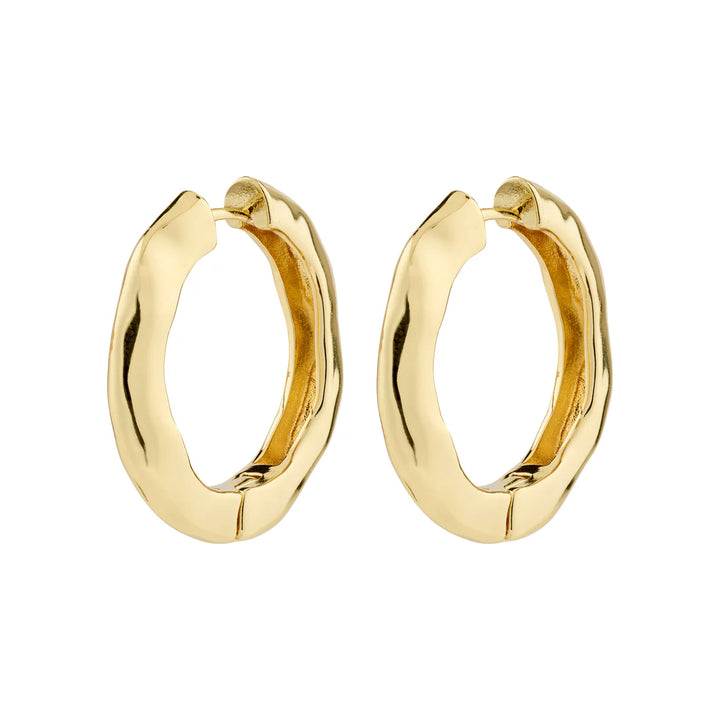 BELIEVE GOLD HOOP EARRINGS