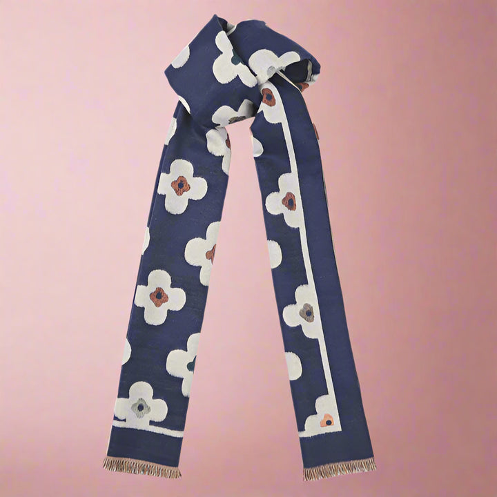 NAVY DOUBLE SIDED SCARF