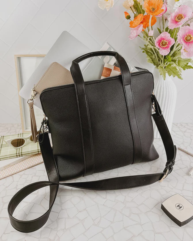 BLACK RHODES LAPTOP BAG