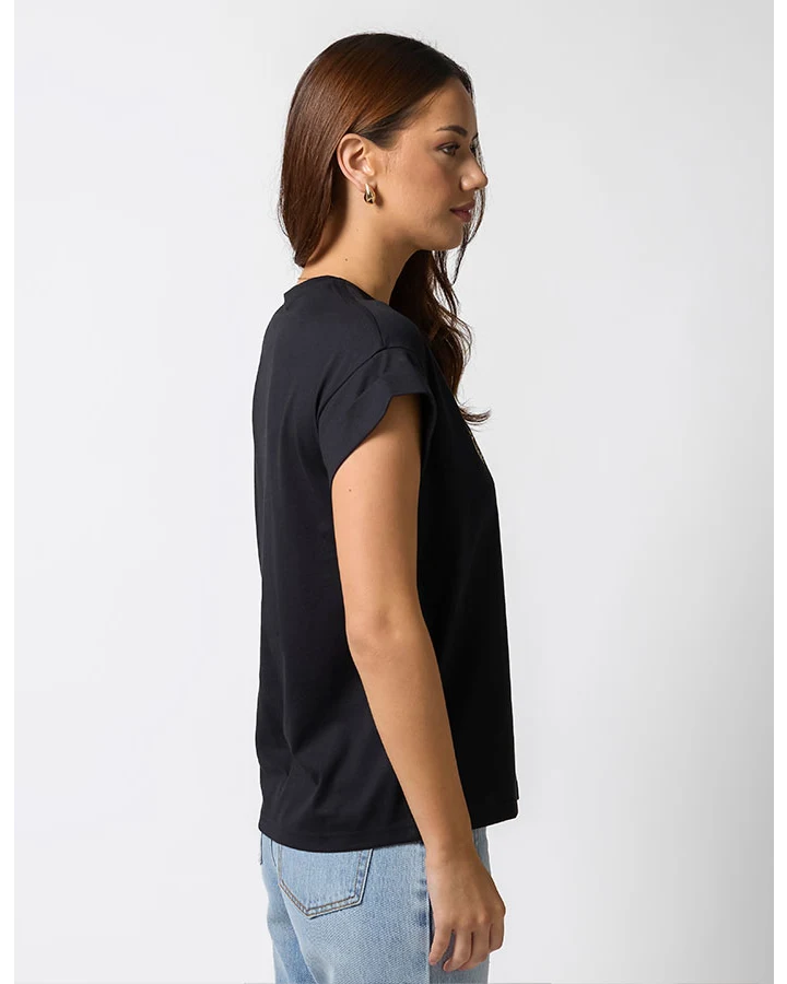 Stella + Gemma Cuff Sleeve Leopard Tee